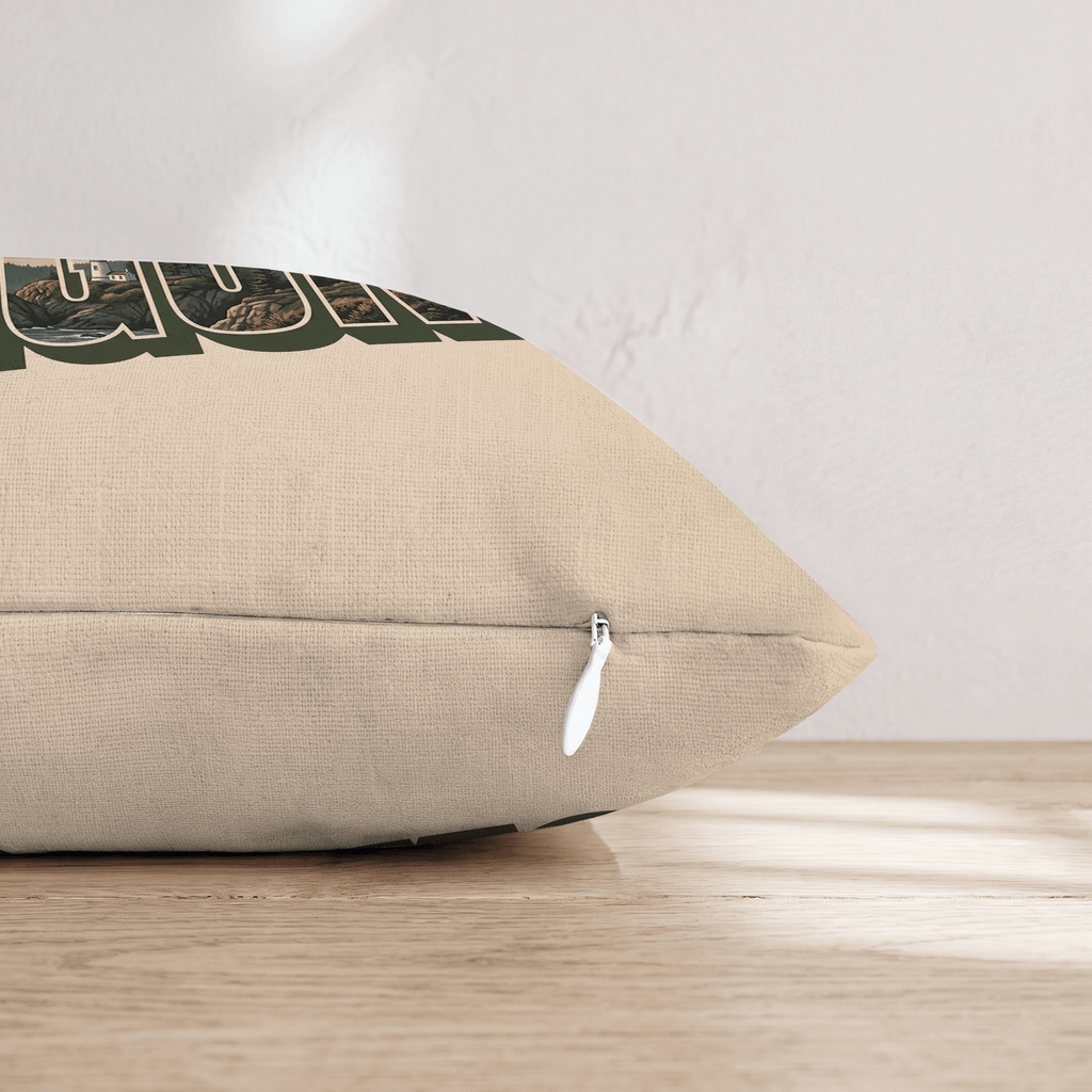 Greetings From Oregon Throw Pillow - Hillcroft Home