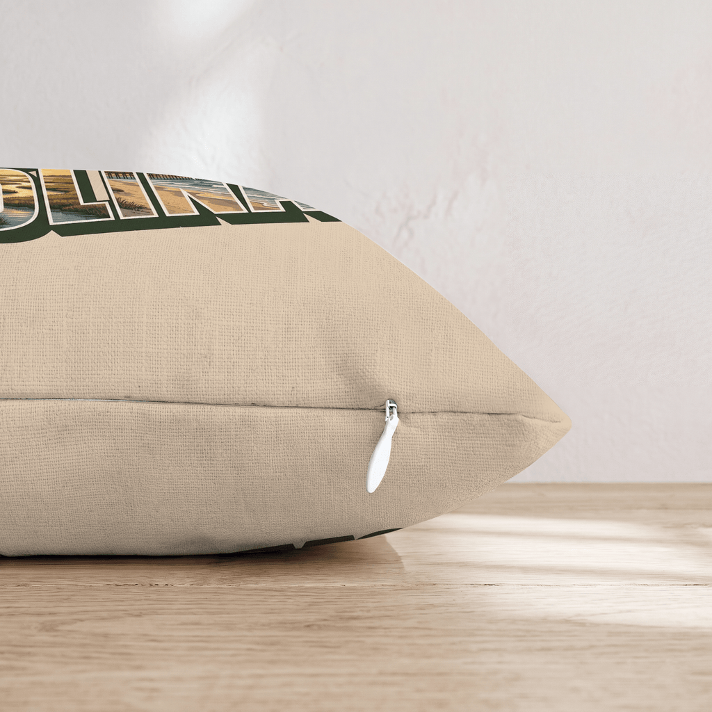 Greetings From South Carolina Throw Pillow - Hillcroft Home