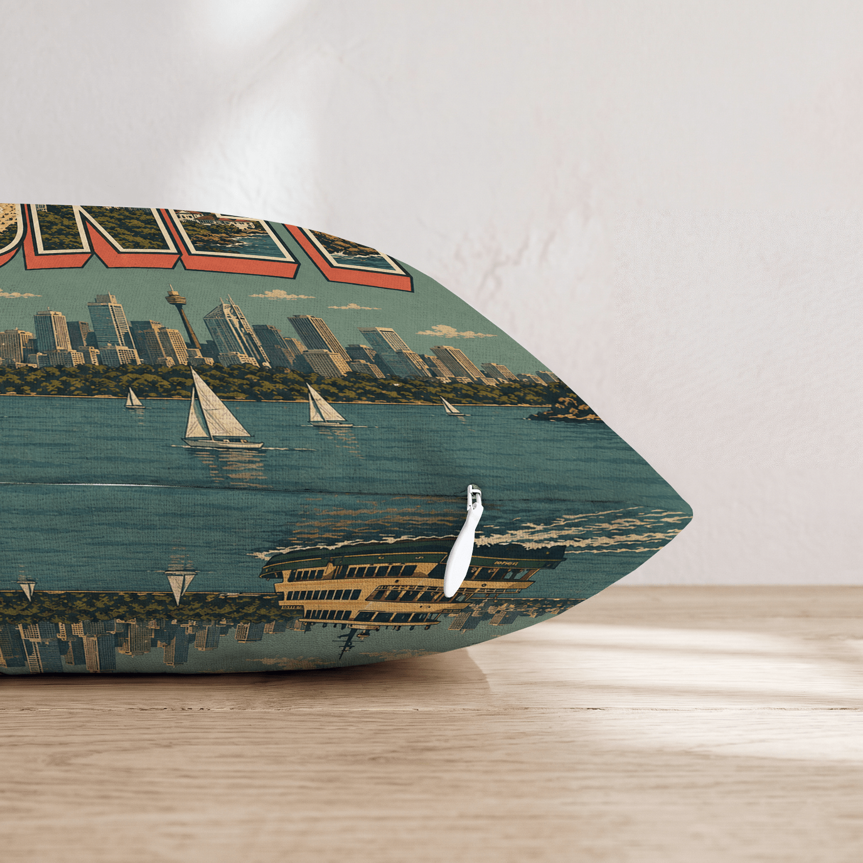 Greetings from Sydney Throw Pillow - Hillcroft Home