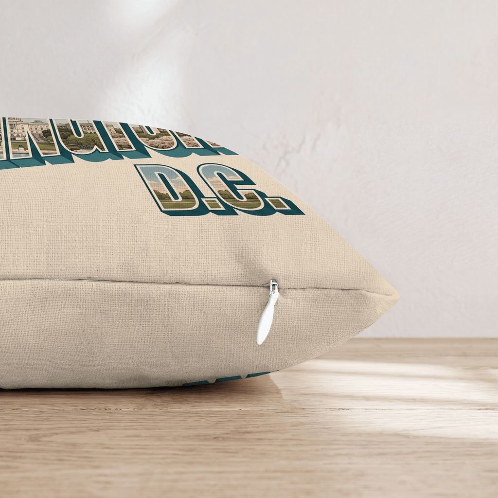 Greetings From Washington D.C. Throw Pillow - Hillcroft Home