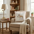 Greyhound Coffee Throw Pillow - Hillcroft Home
