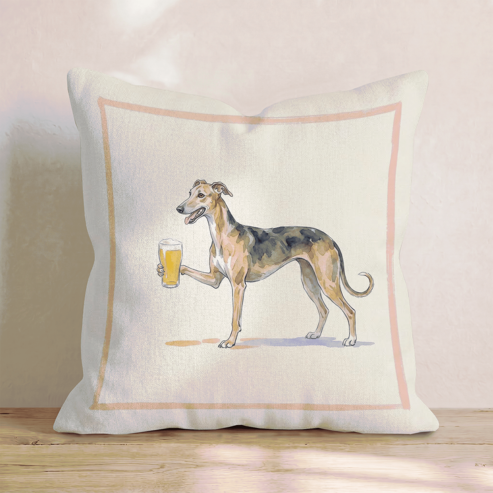 Greyhound Lager Throw Pillow - Hillcroft Home