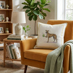 Greyhound Matcha Throw Pillow - Hillcroft Home