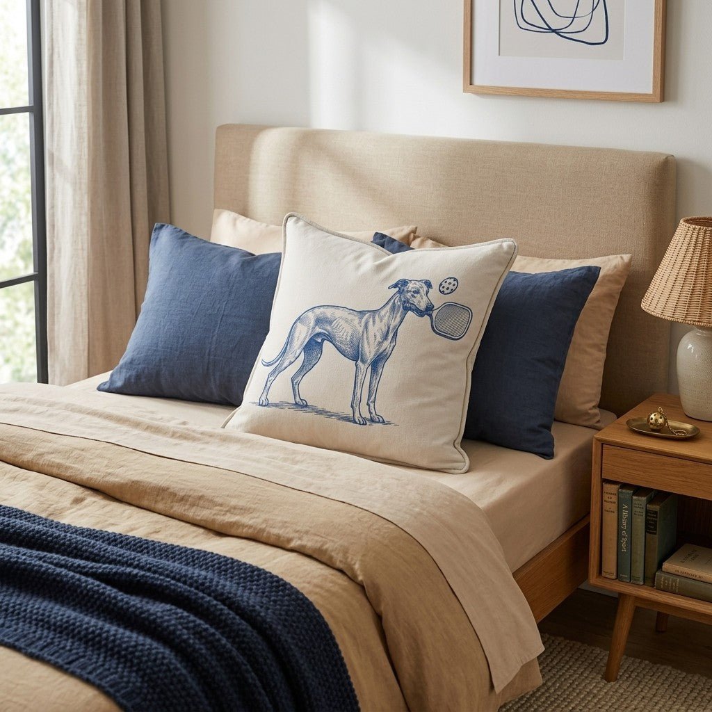 Greyhound Pickleball Throw Pillow - Hillcroft Home