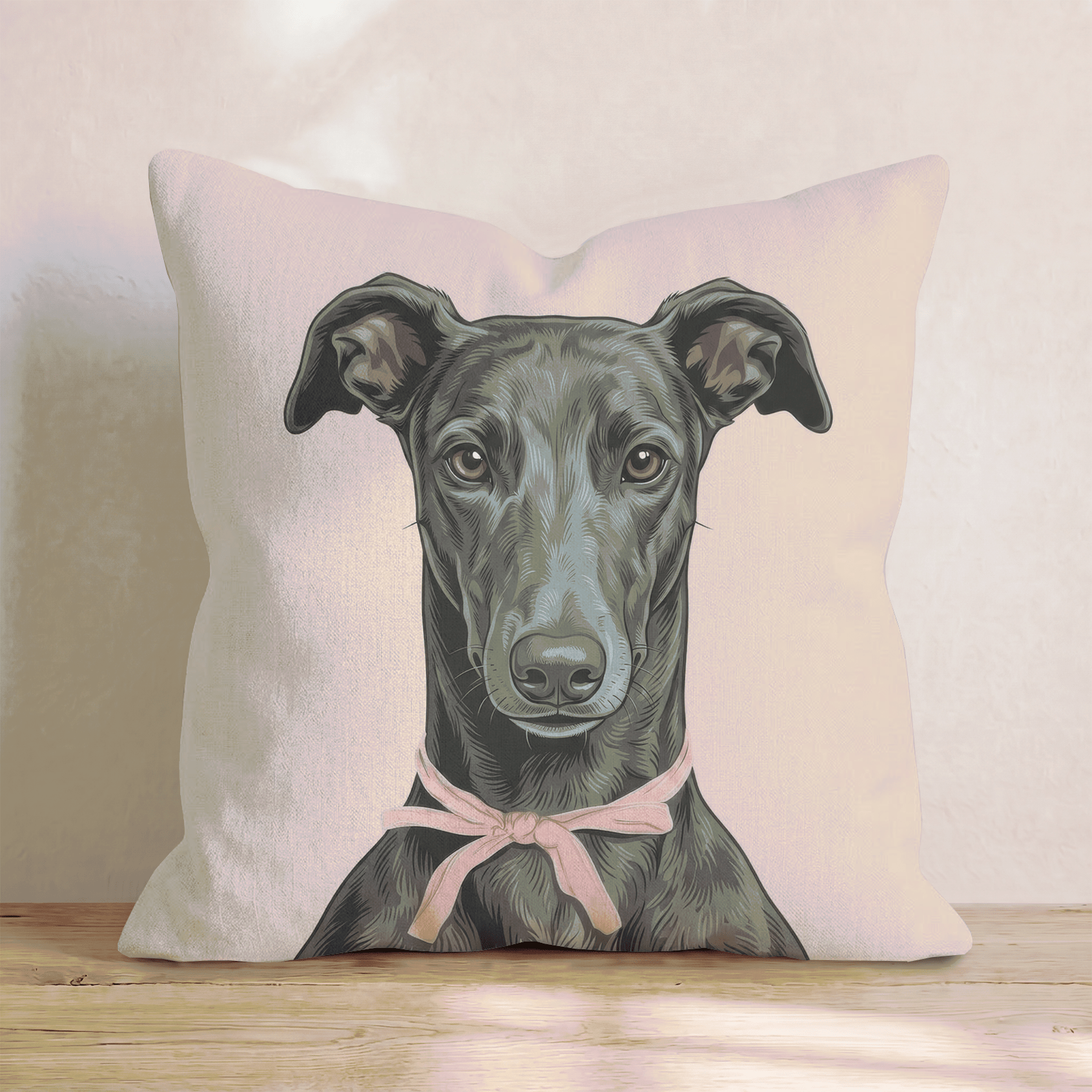 Greyhound Portrait Throw Pillow - Hillcroft Home