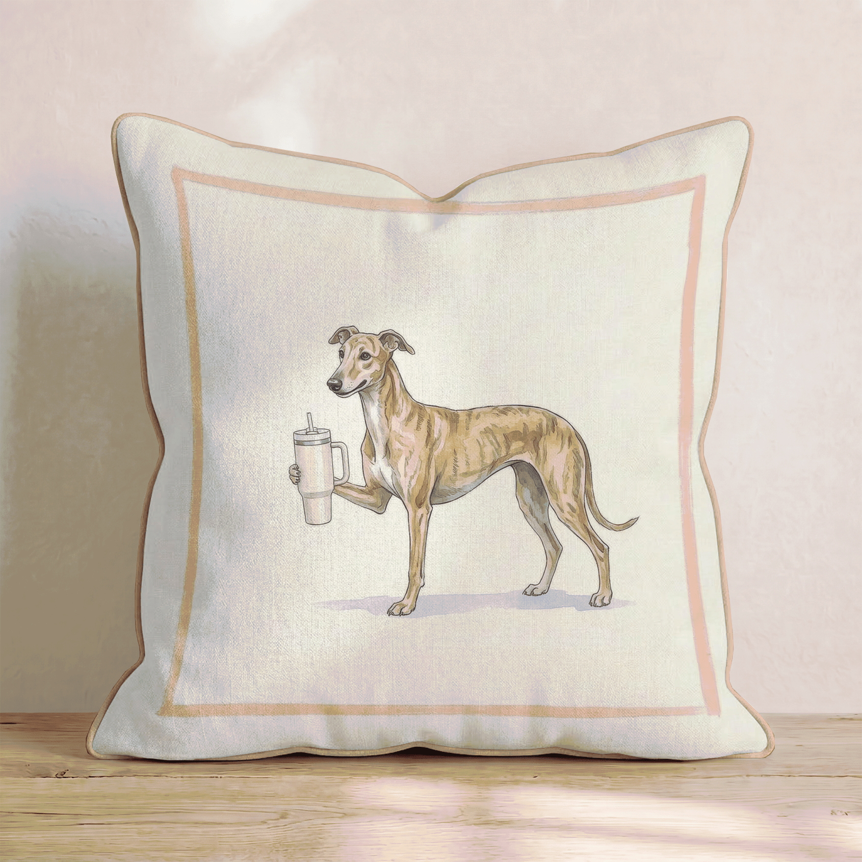 Greyhound Tumbler Throw Pillow - Hillcroft Home