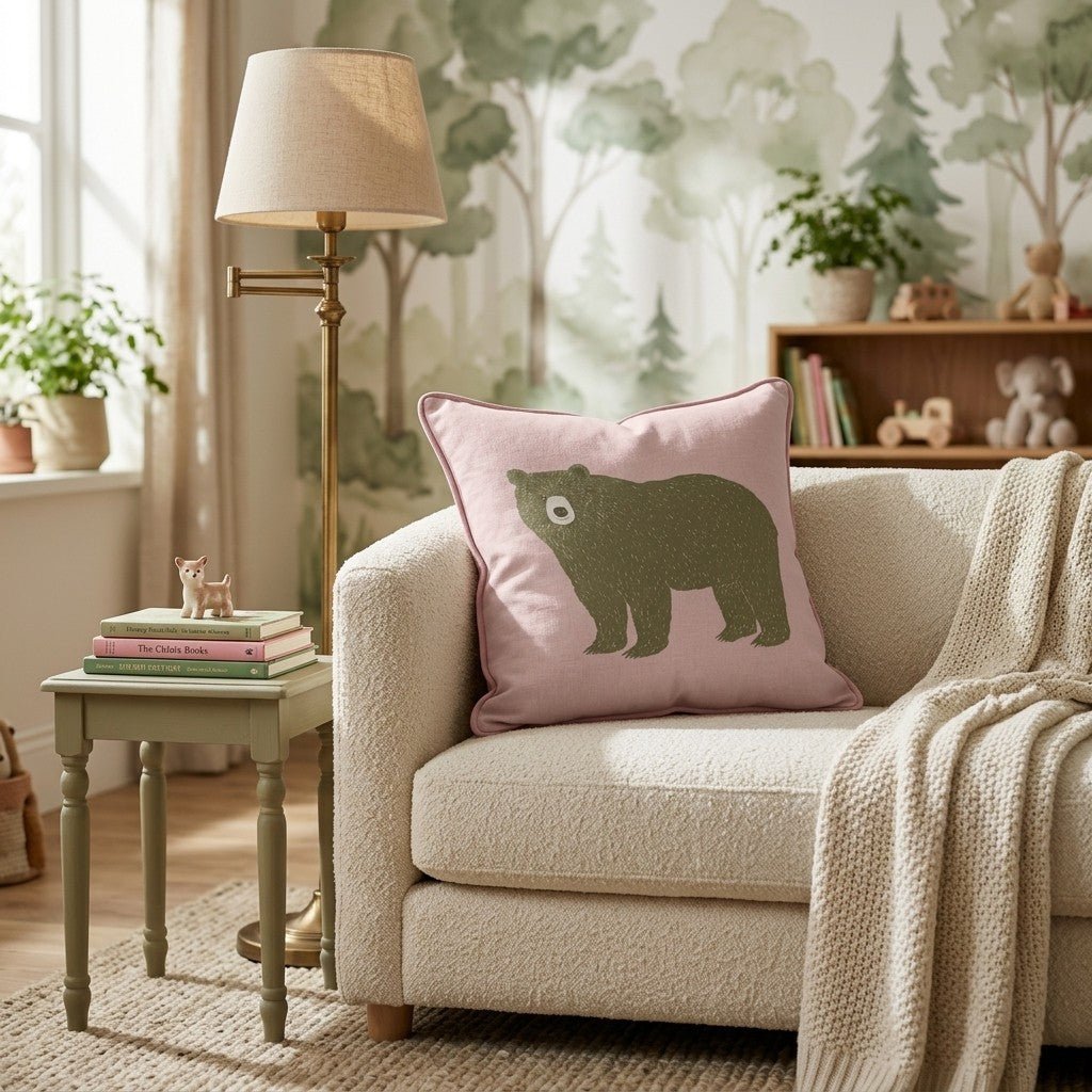 Grizzly Bear Throw Pillow - Hillcroft Home