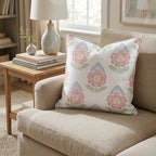 Haley Damask Throw Pillow - Hillcroft Home