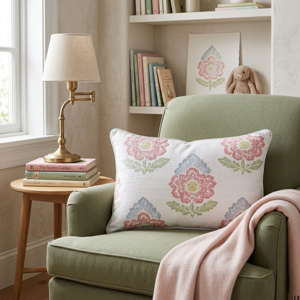 Haley Damask Throw Pillow - Hillcroft Home