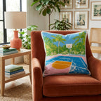Half Court Botanical Throw Pillow - Hillcroft Home