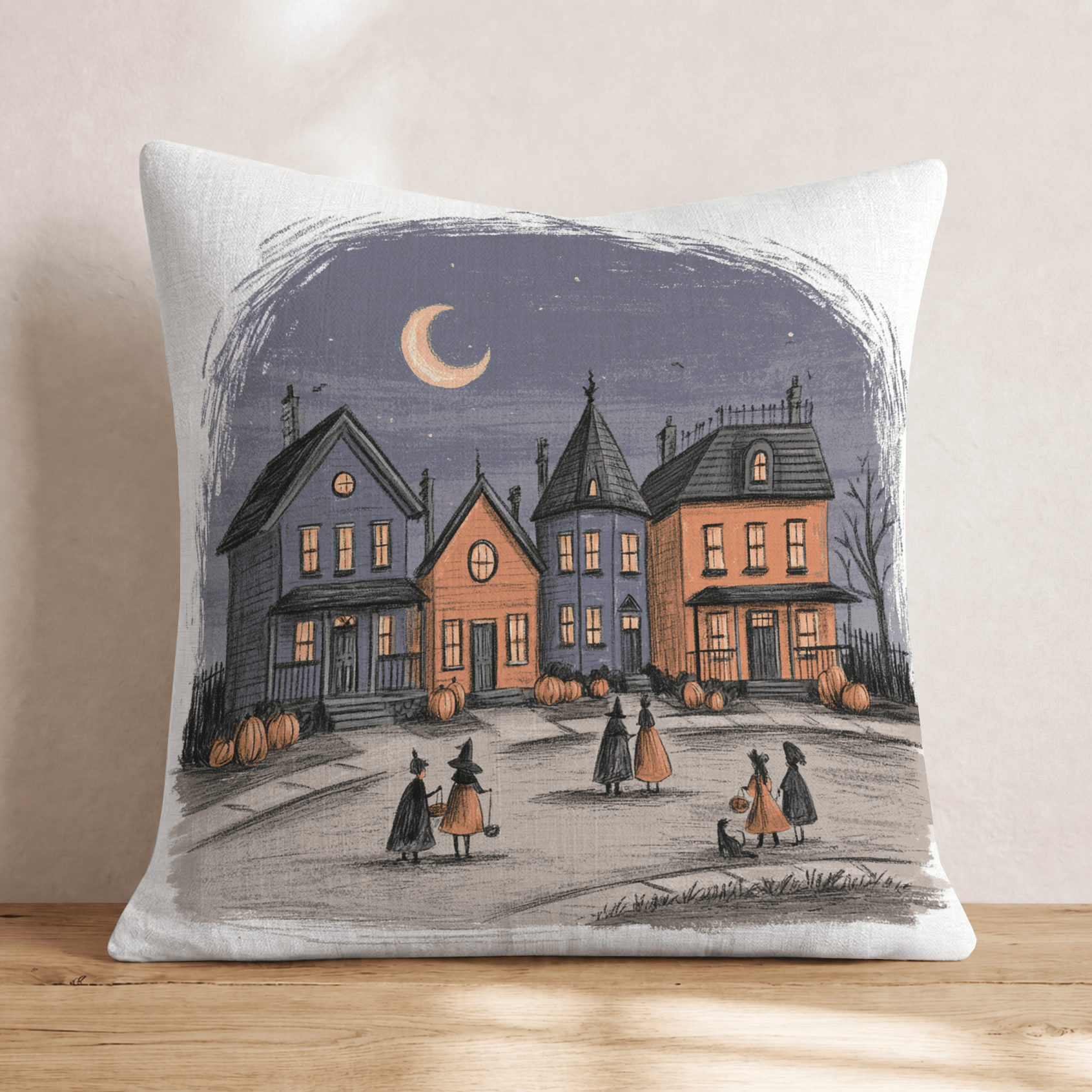 Halloween Club Throw Pillow - Hillcroft Home