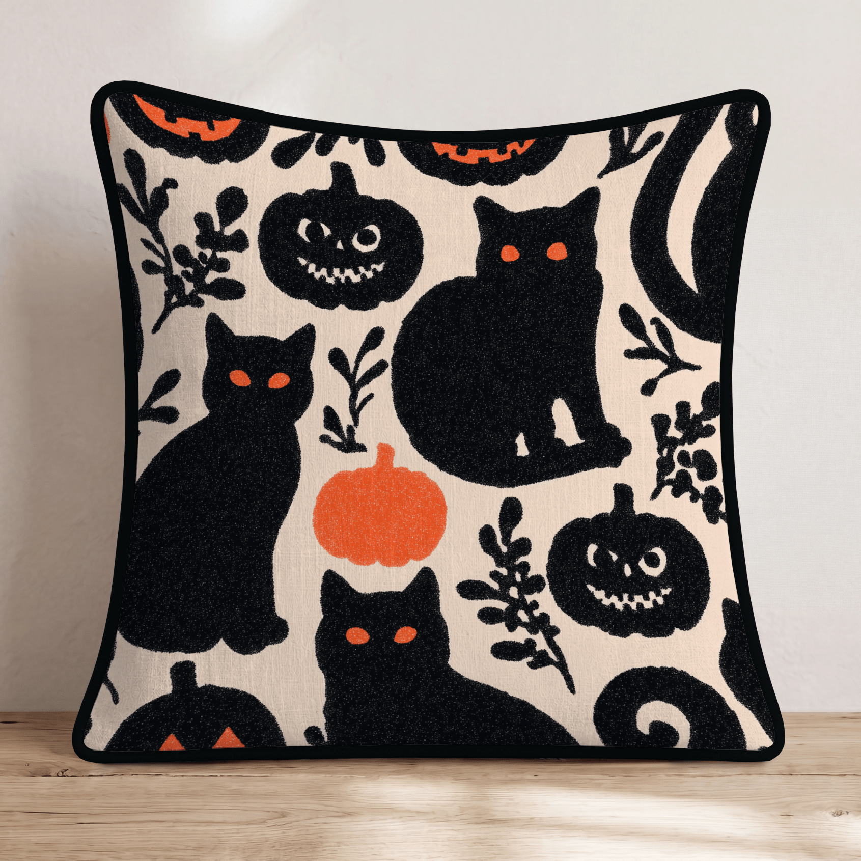Halloween Patch Throw Pillow - Hillcroft Home