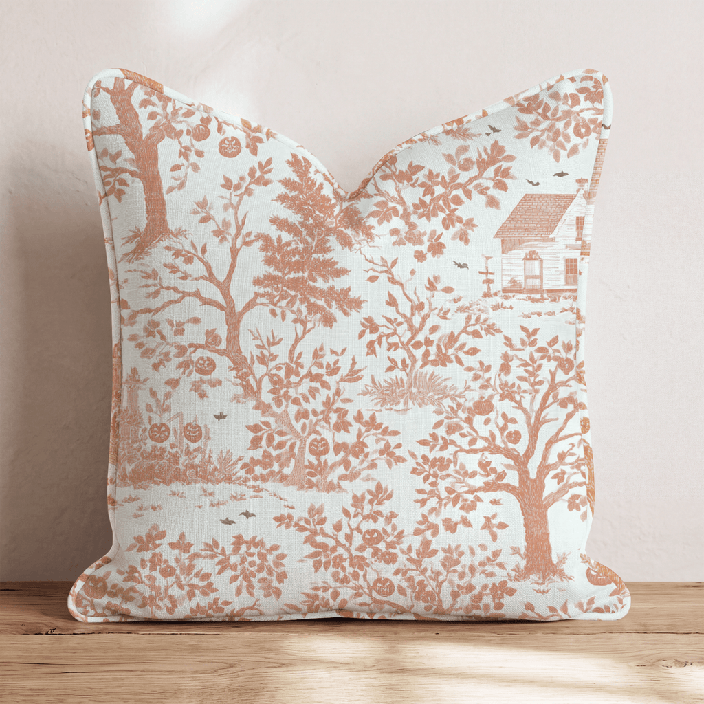 Halloween Tree Toile Throw Pillow - Hillcroft Home