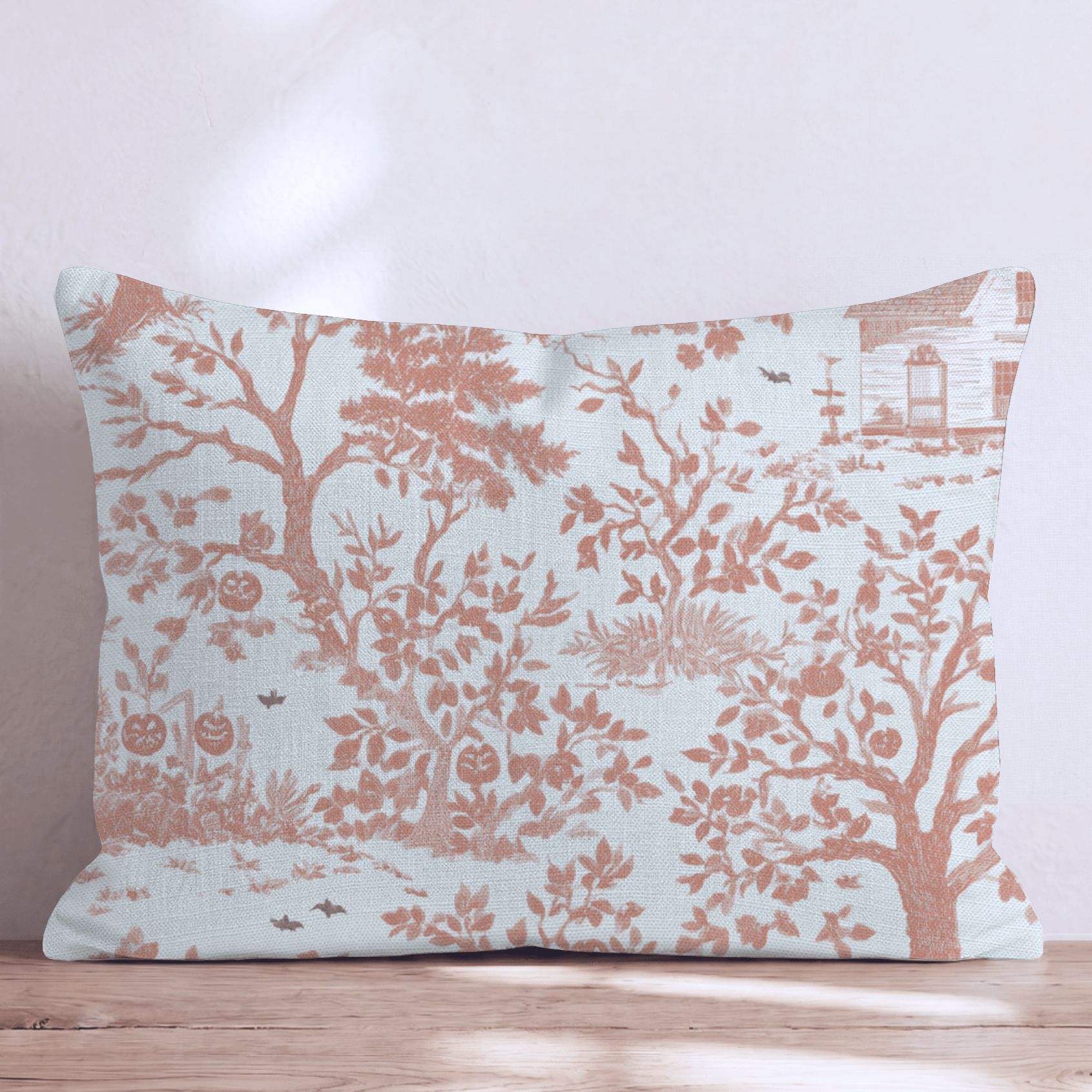 Halloween Tree Toile Throw Pillow - Hillcroft Home