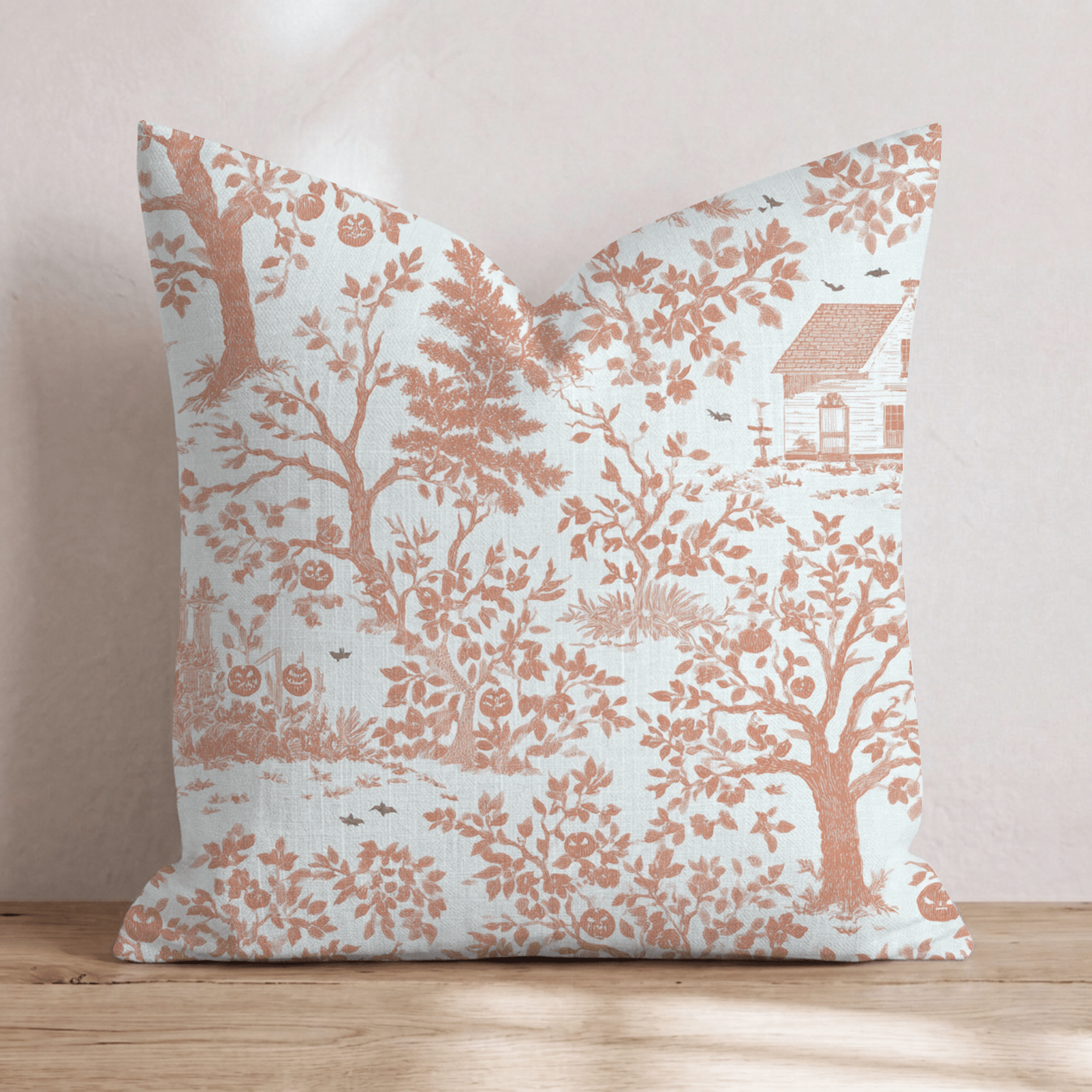 Halloween Tree Toile Throw Pillow - Hillcroft Home