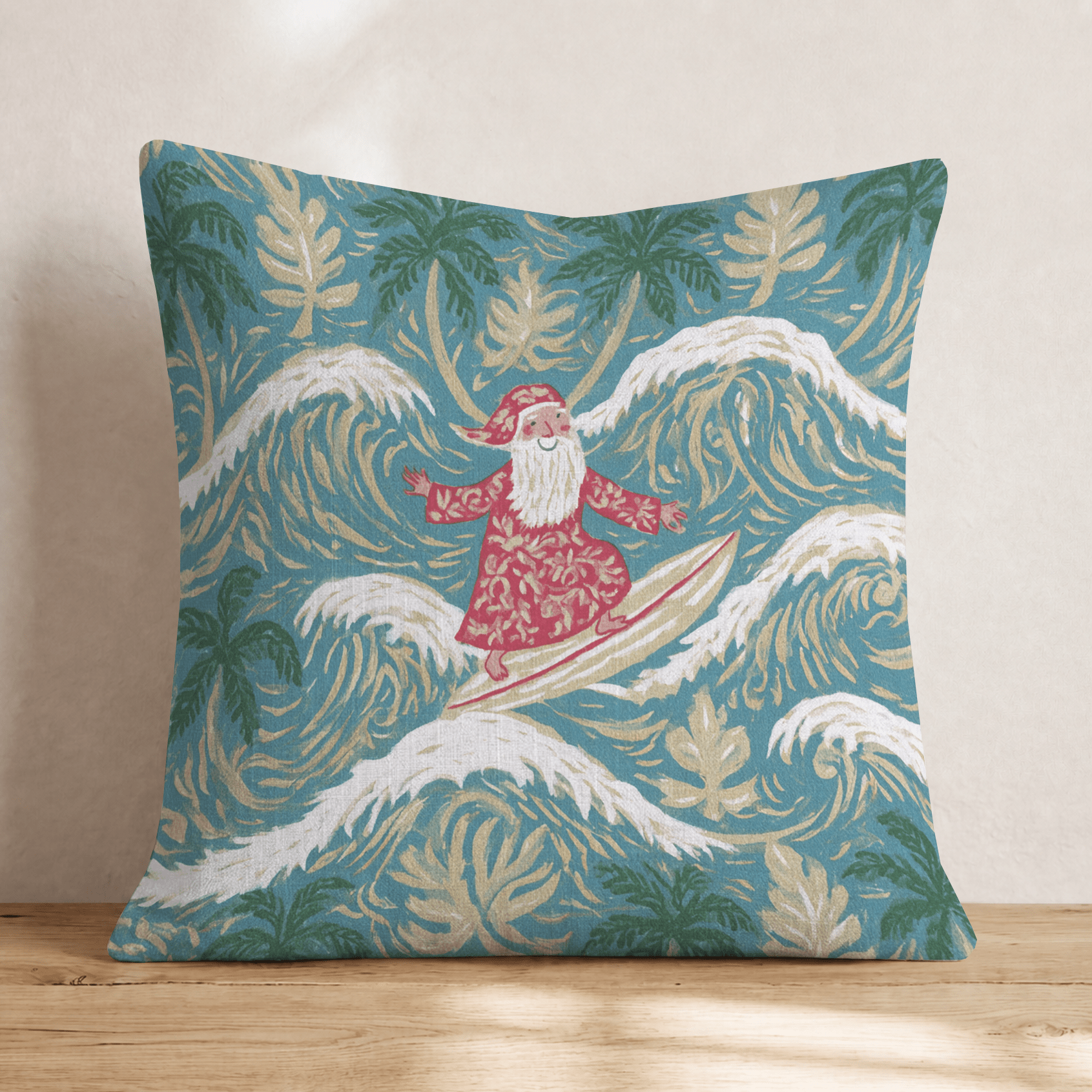 Hang Ten Ho Ho Throw Pillow - Hillcroft Home