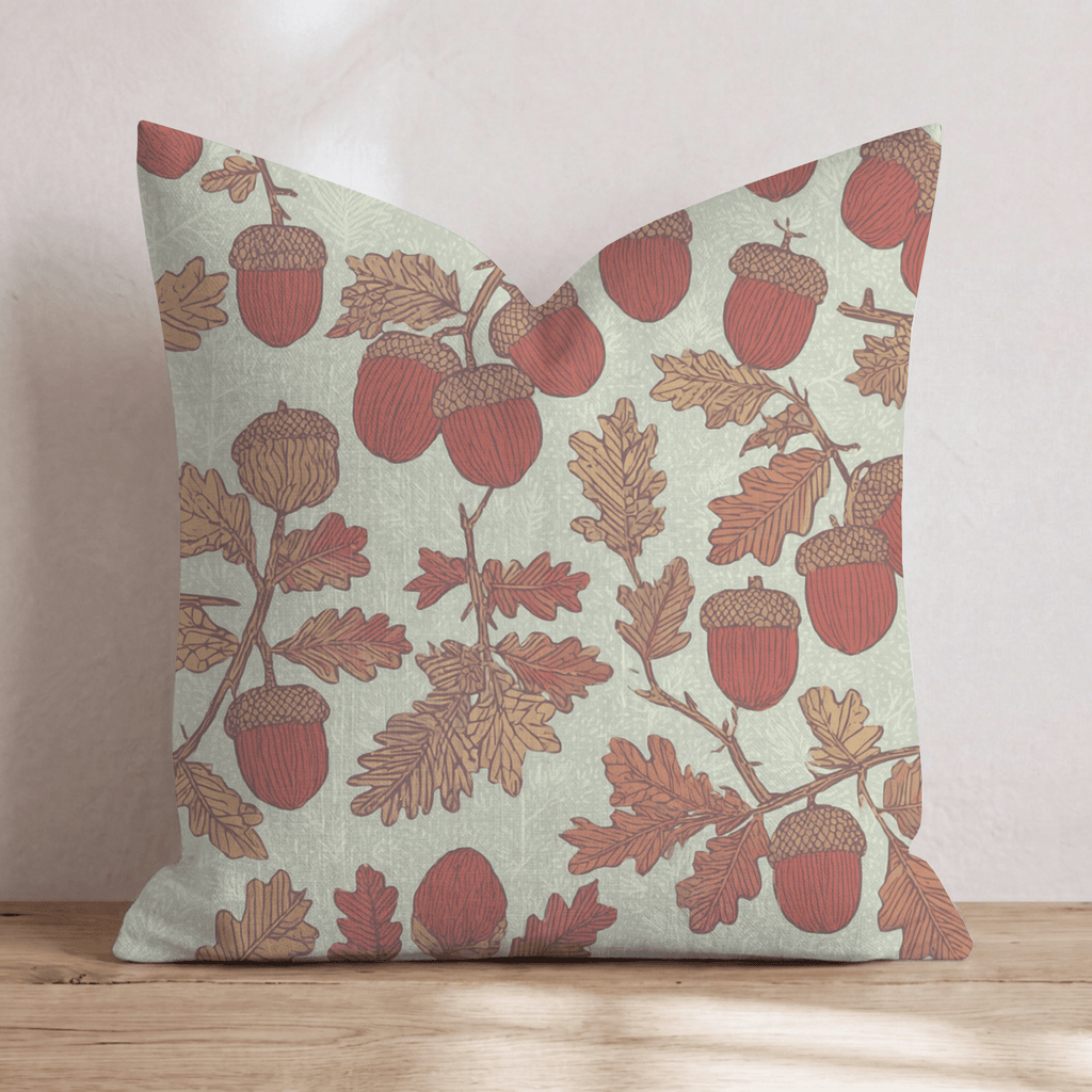 Hanging Acorns Throw Pillow - Hillcroft Home