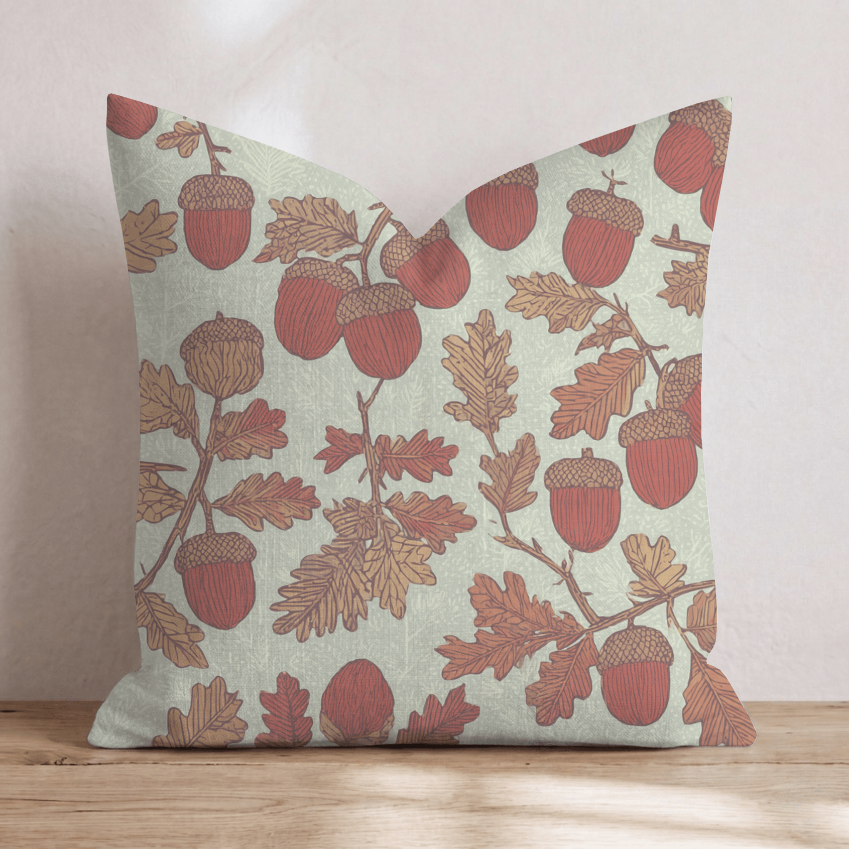Hanging Acorns Throw Pillow - Hillcroft Home