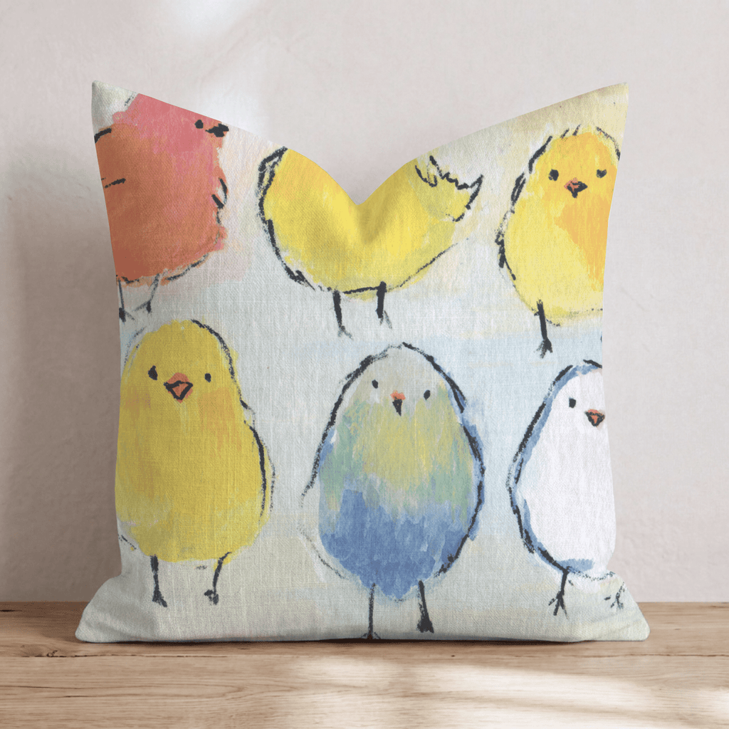 Happy Chicks Throw Pillow - Hillcroft Home