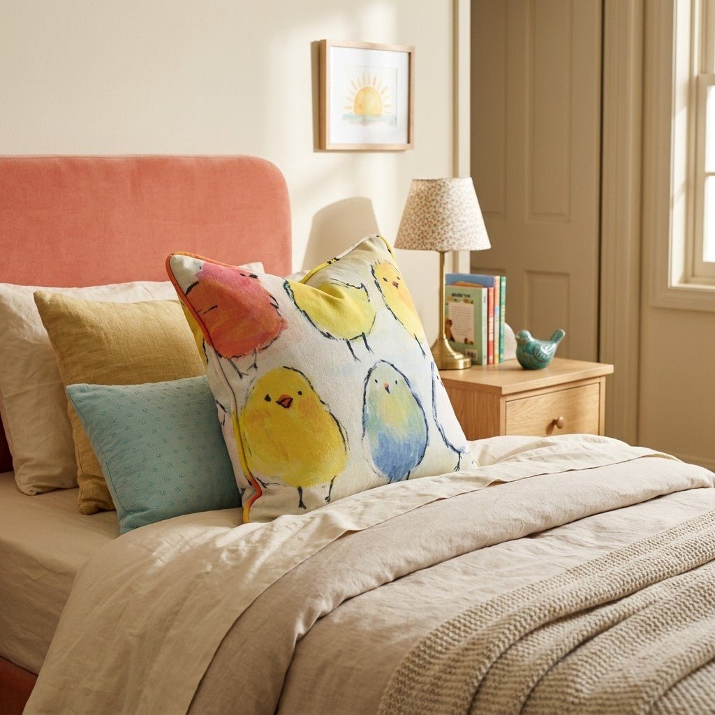 Happy Chicks Throw Pillow - Hillcroft Home