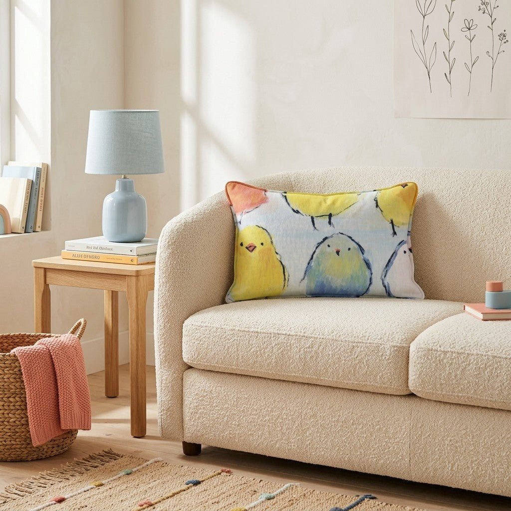 Happy Chicks Throw Pillow - Hillcroft Home