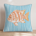 Happy Fish Throw Pillow - Hillcroft Home