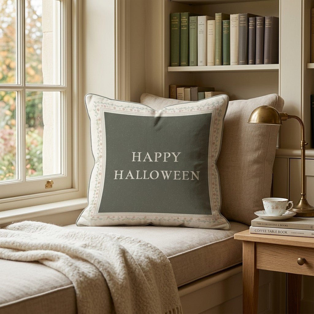 Happy Halloween Frame Throw Pillow - Hillcroft Home