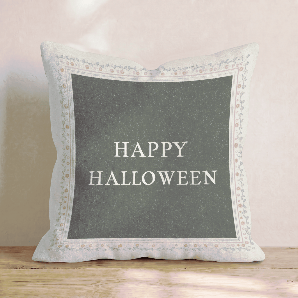 Happy Halloween Frame Throw Pillow - Hillcroft Home