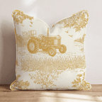 Harvest Fields Toile Throw Pillow - Hillcroft Home