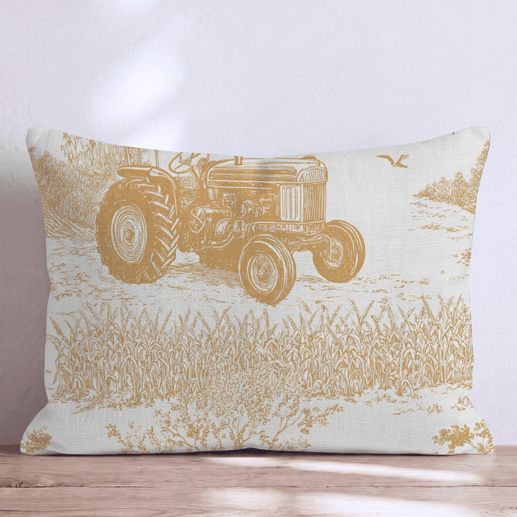 Harvest Fields Toile Throw Pillow - Hillcroft Home