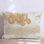 Harvest Fields Toile Throw Pillow - Hillcroft Home