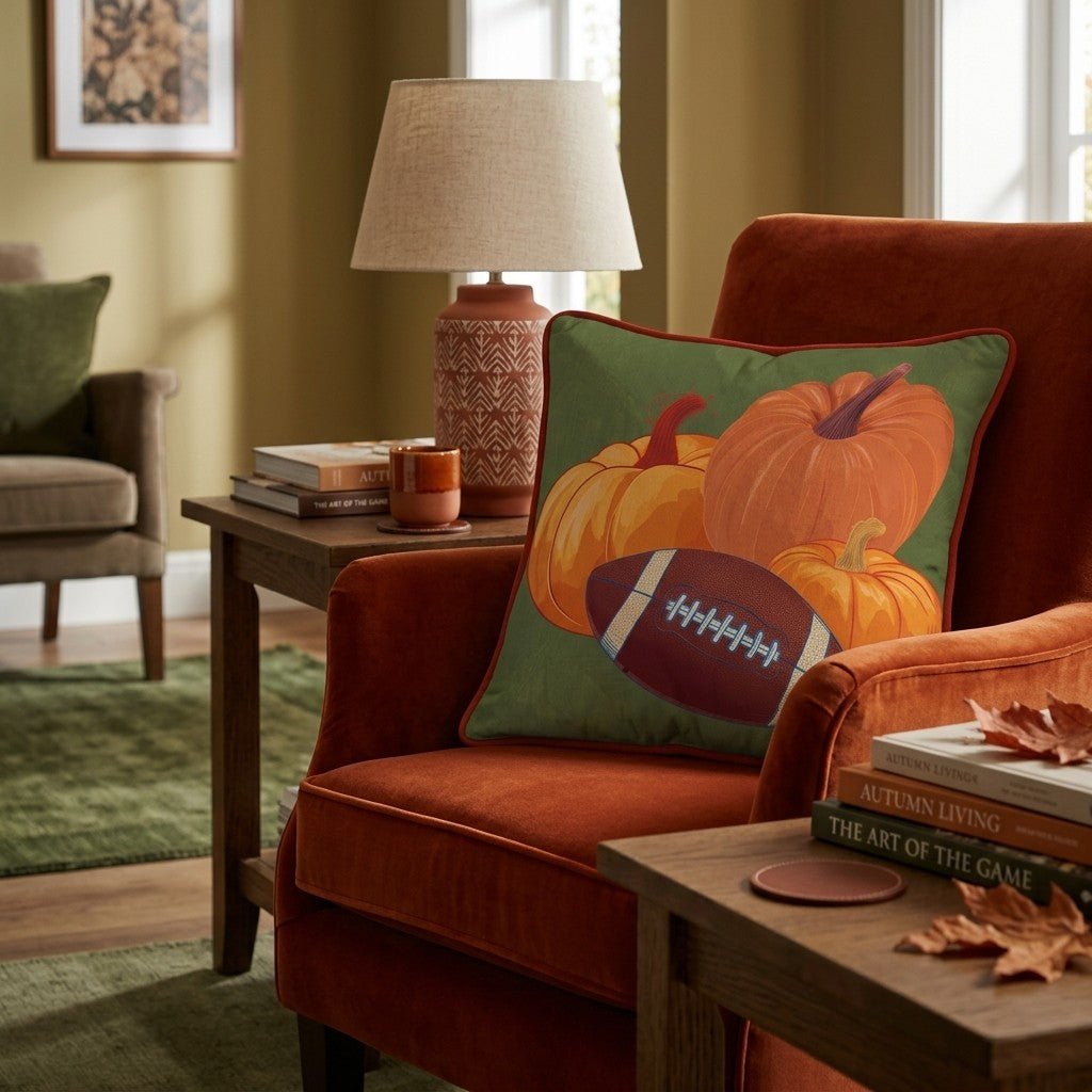 Harvest Football Still Throw Pillow - Hillcroft Home