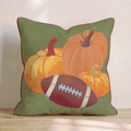 Harvest Football Still Throw Pillow - Hillcroft Home