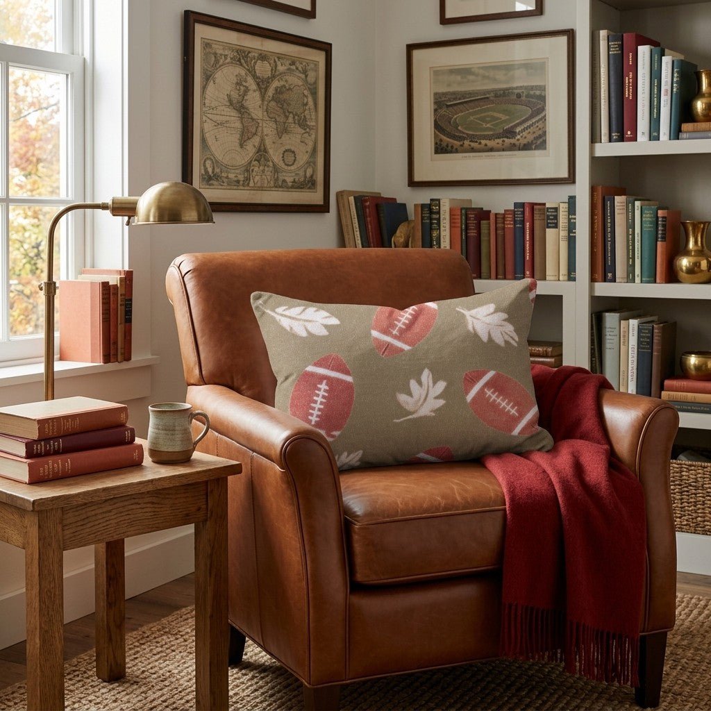 Harvest Football Toss Throw Pillow - Hillcroft Home