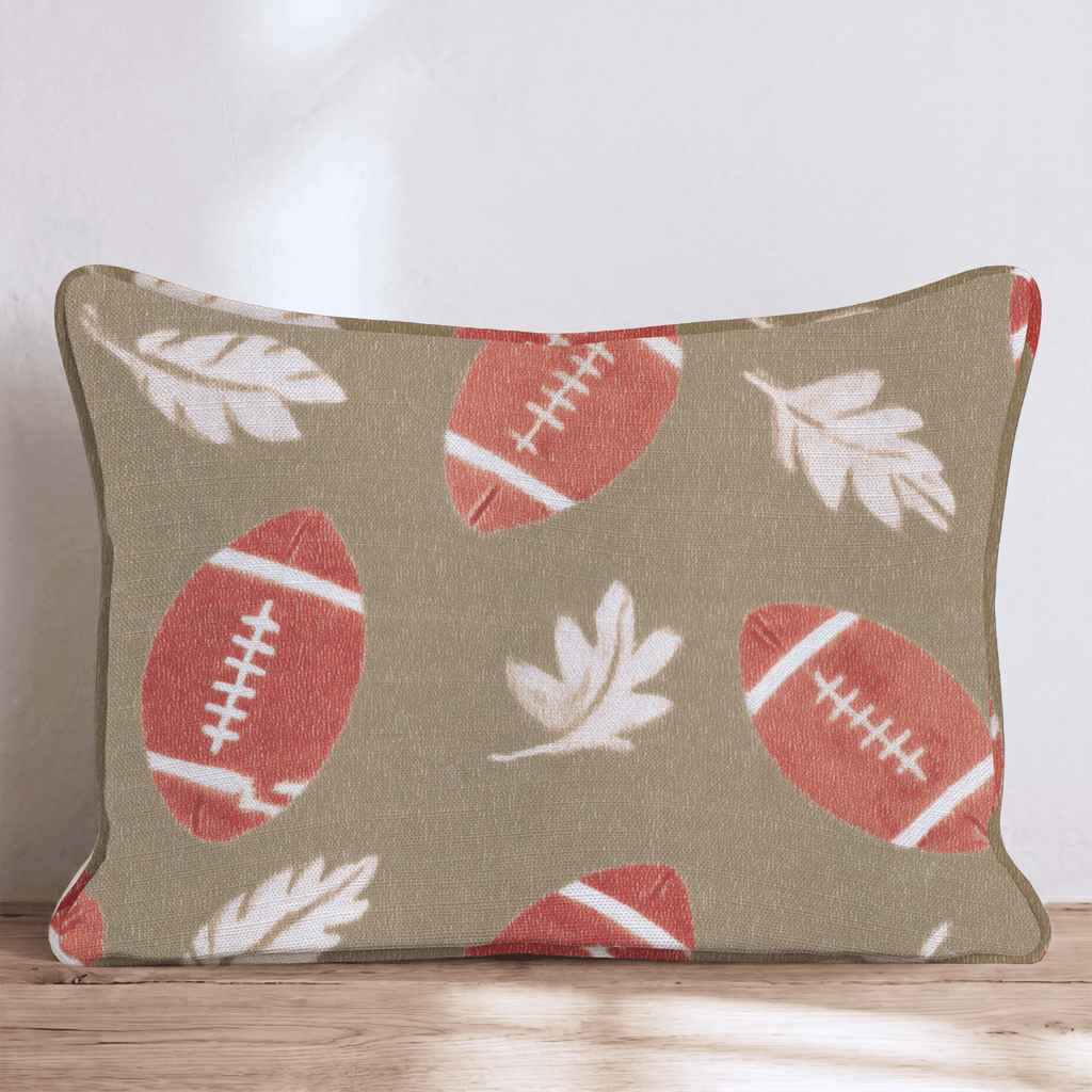 Harvest Football Toss Throw Pillow - Hillcroft Home