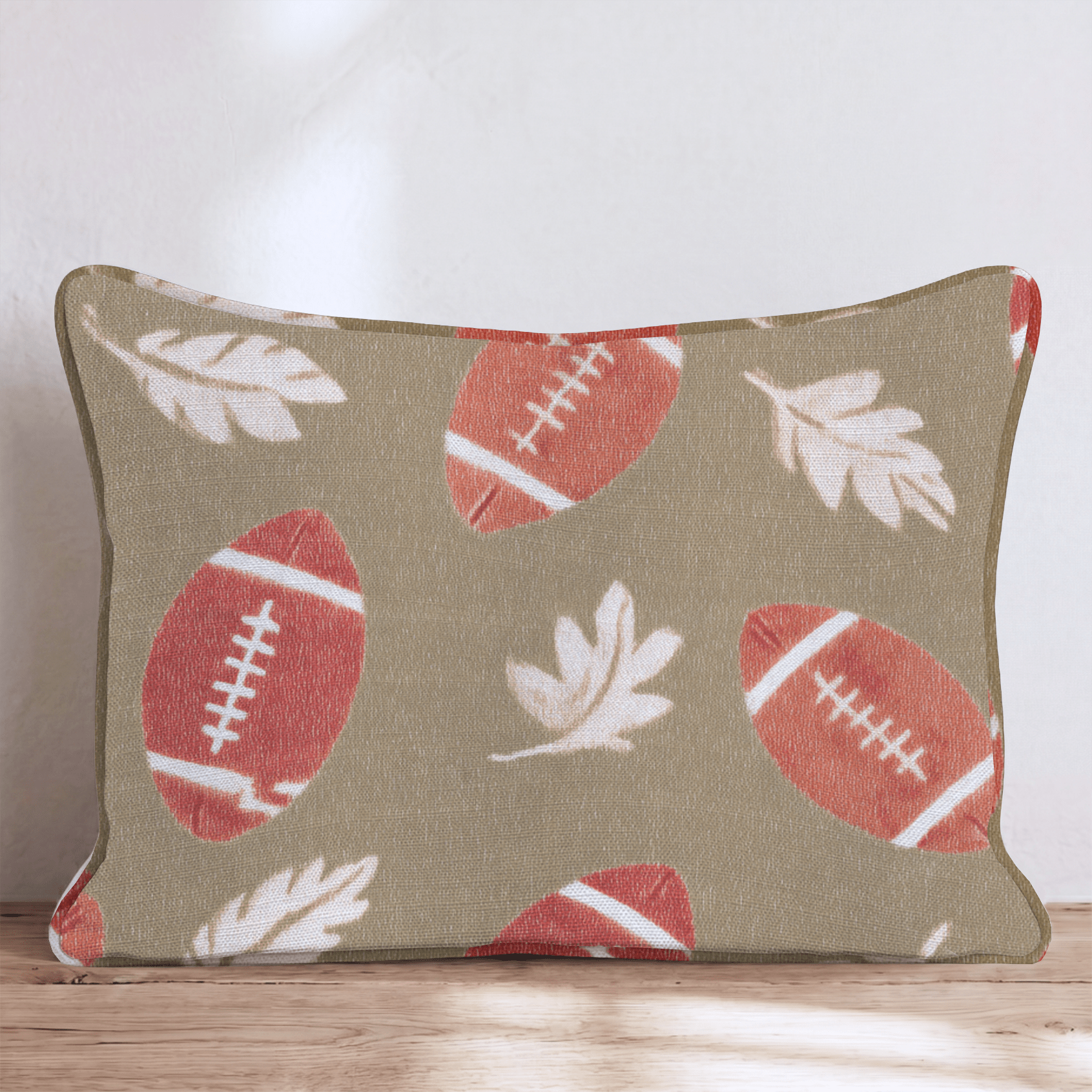 Harvest Football Toss Throw Pillow - Hillcroft Home