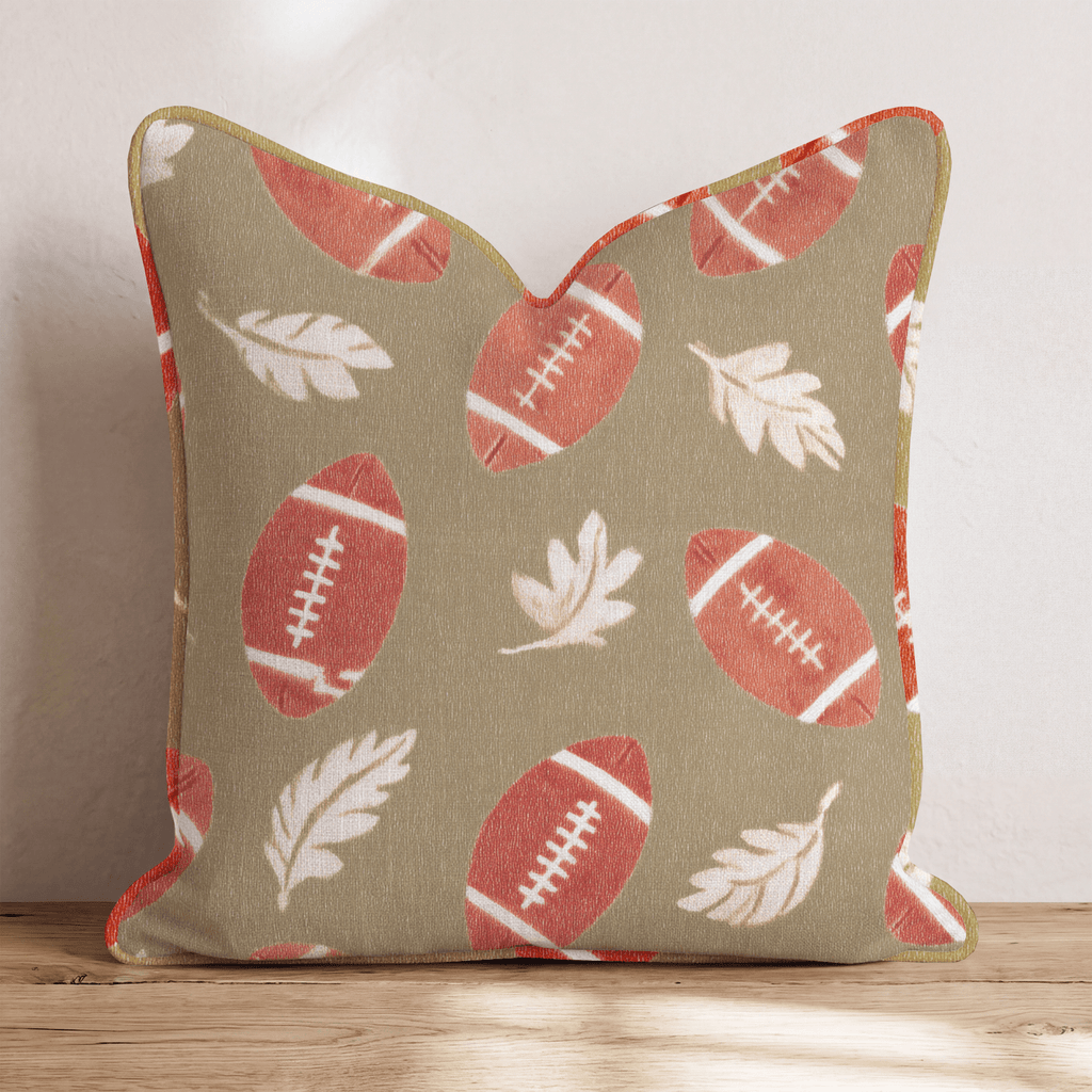 Harvest Football Toss Throw Pillow - Hillcroft Home