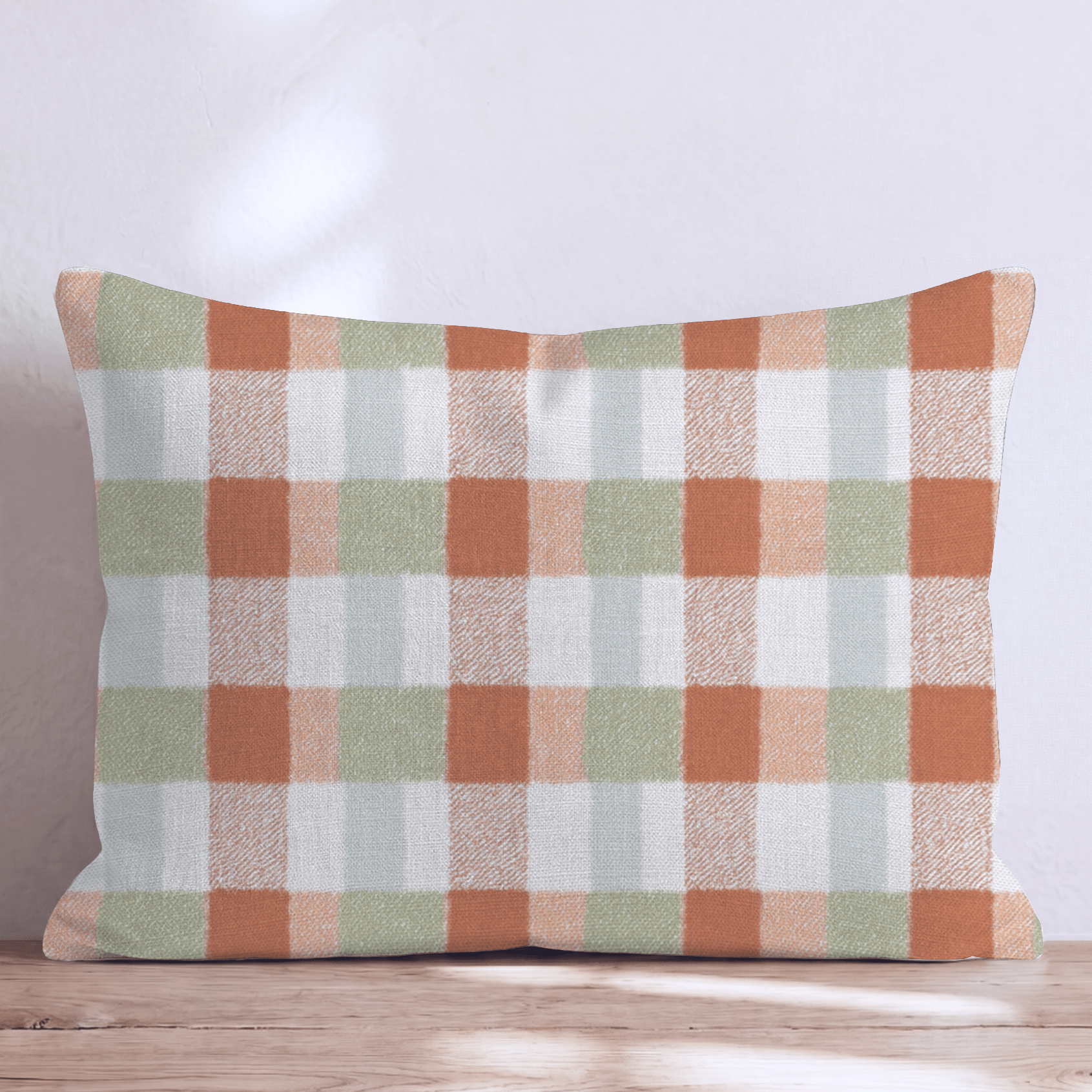 Harvest Gingham Throw Pillow - Hillcroft Home