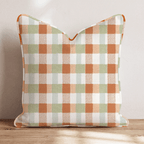 Harvest Gingham Throw Pillow - Hillcroft Home