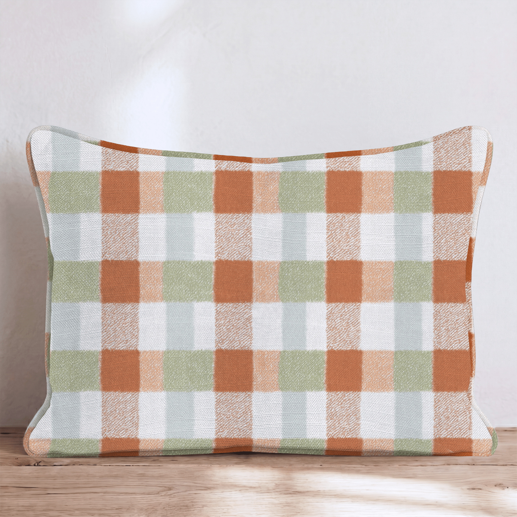 Harvest Gingham Throw Pillow - Hillcroft Home