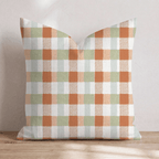 Harvest Gingham Throw Pillow - Hillcroft Home