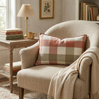 Harvest Olive & Rust Check Throw Pillow - Hillcroft Home