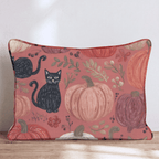 Harvest Pumpkin Cats Throw Pillow - Hillcroft Home