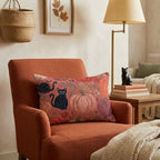 Harvest Pumpkin Cats Throw Pillow - Hillcroft Home