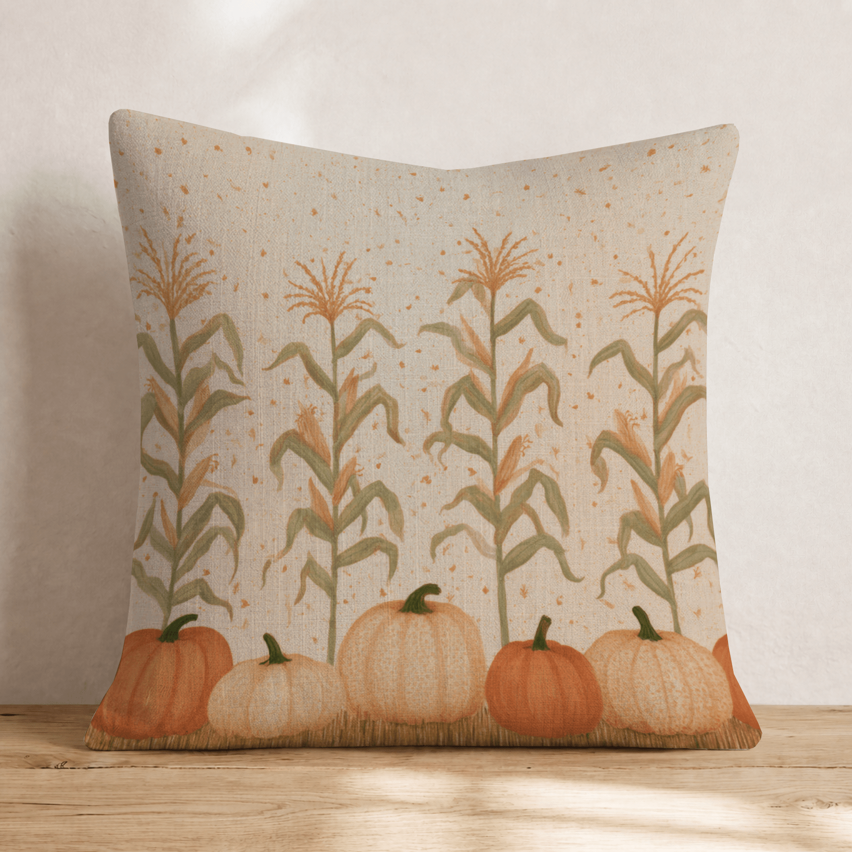 Harvest Pumpkin Row Throw Pillow - Hillcroft Home