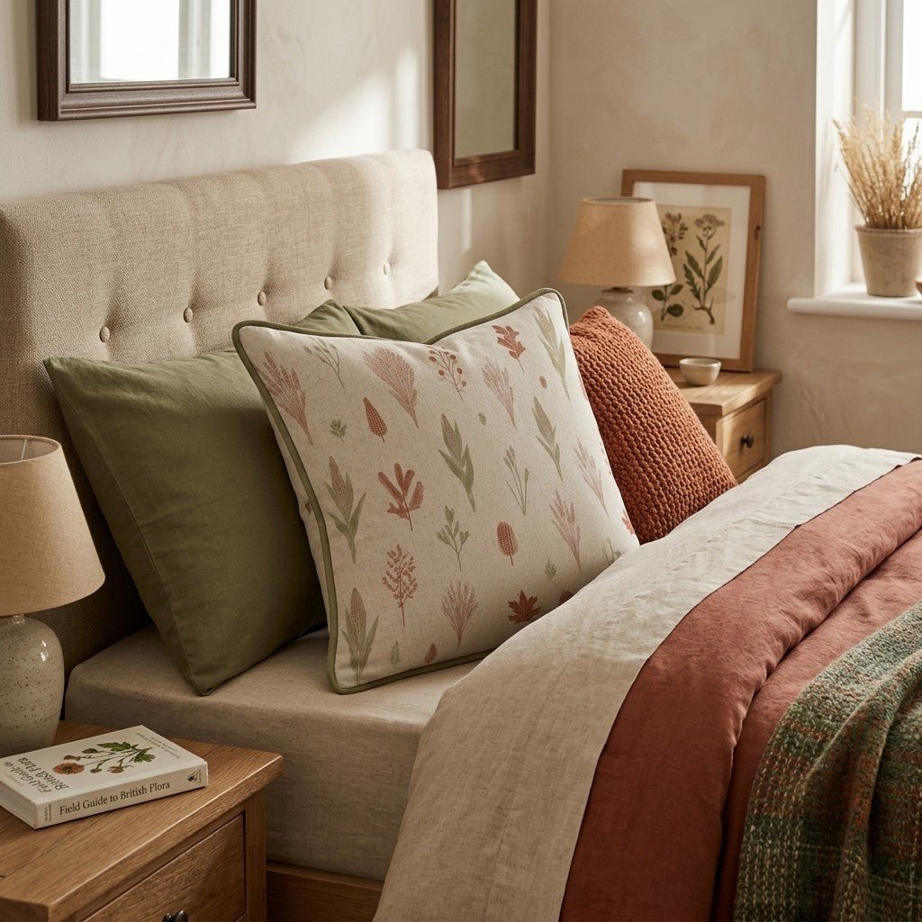 Harvest Stalks and Sprigs Throw Pillow - Hillcroft Home