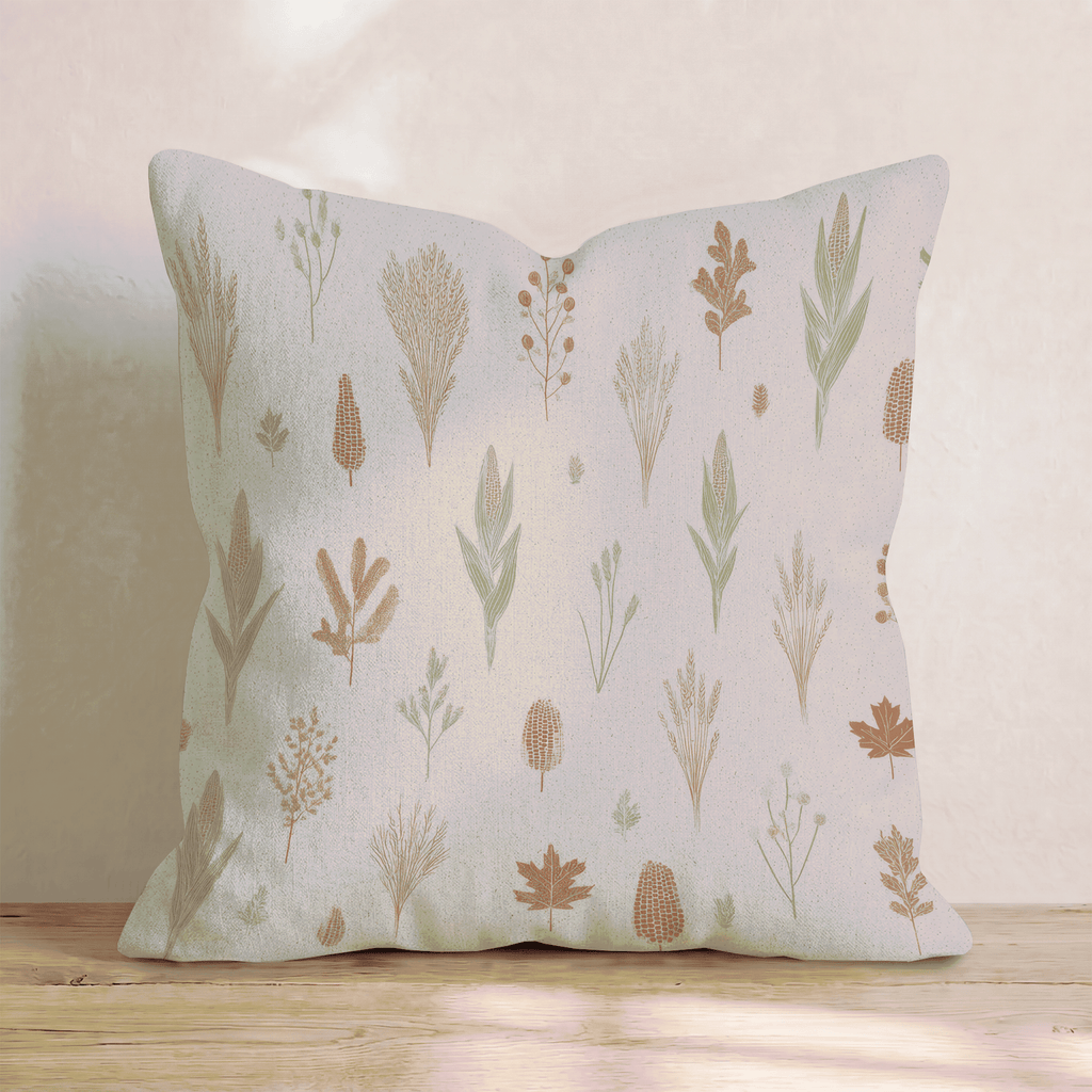 Harvest Stalks and Sprigs Throw Pillow - Hillcroft Home