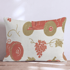 Harvest Tractor & Pumpkin Vine Throw Pillow - Hillcroft Home