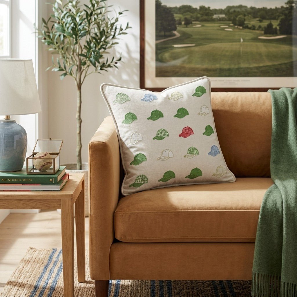 Hat for Green Throw Pillow - Hillcroft Home