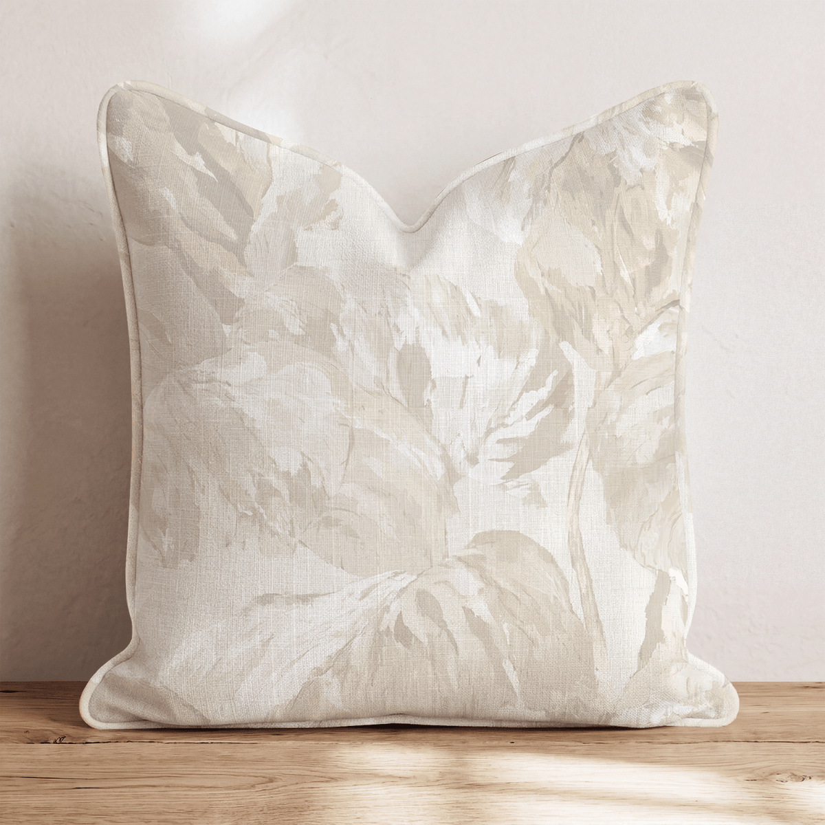 Hattie Palm Wheat Throw Pillow throw pillow - Hillcroft Home